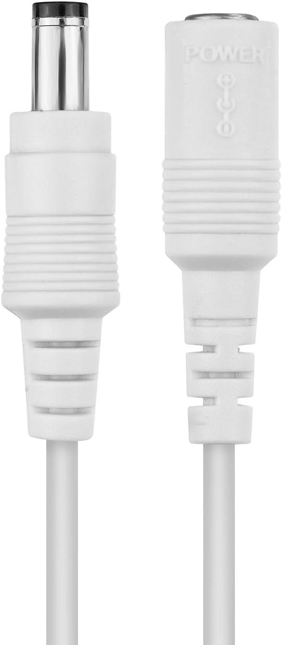Amcrest Universal 12V DC Power Extension Cable (10ft) - Compatible with All CCTV/IP Camera Brands, White