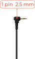 1 Pin 2.5mm D Shape Walkie Talkie Earpiece Headsets with PTT Mic for Motorola Radios Talkabout Series, 2 Packs