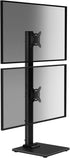 suptek Dual Monitor Stand with Base- Vertical Stack Screen Free-Standing Monitor Riser Fits