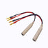 2-Pack 1/4 Inch TS Female to Banana Plug, Flexible Silicone Audio Plugs for Speaker Wire, 6 inch