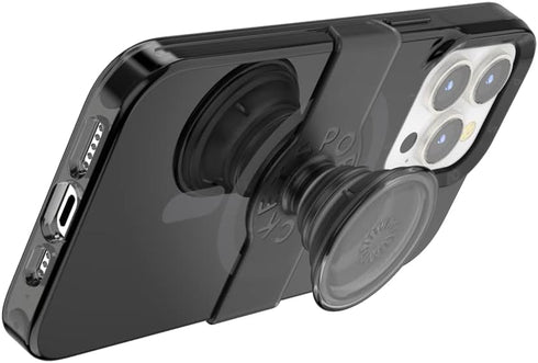 PopSockets Black iPhone 12 Case with Phone Grip, Slide Compatible with MagSafe for iPhone 12 Pro