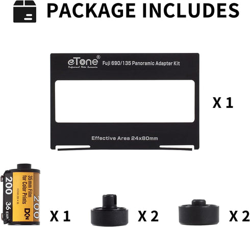 eTone Adapter Kit for Fujifilm 690 6x9 Camera to 135 Medium Format Panorama Photo