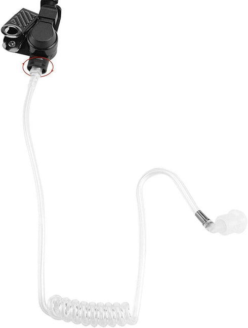 Replacement Acoustic Tube with Connector, Compatible with Motorola Kenwood Earpiece Headset (5 Packs)