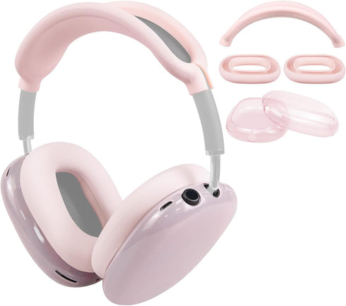 SOULWIT Protective Kit for AirPods Max, Headband Cover + TPU Case Protector + Silicone Ear Pads Cover
