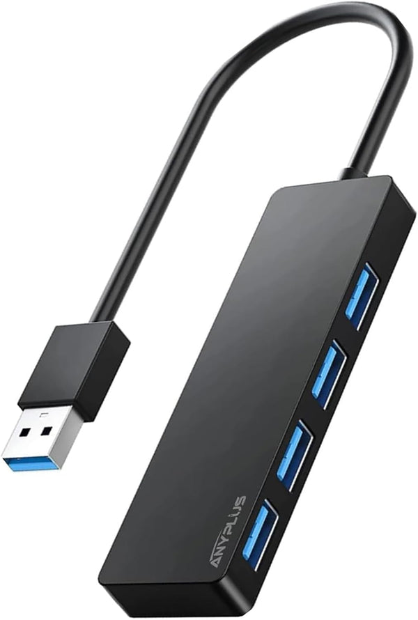USB 3.0 Hub, 4 Port Splitter, Portable Mini Multiport Adapter for Desktop, Laptop, Xbox, Printer, PC, Keyboards