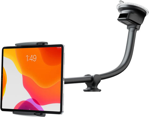 Tablet Car Mount Windshield Dashboard, Suction Cup Gooseneck Holder for 7-12.4 Inch Tablet/iPad/Samsung