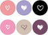 Multi-Function Cell Phone Stand, Pink White Heart Black Expanding Grip for Smartphones and Tablets (6 Pack) PENGY-63