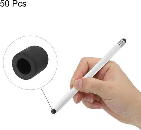 MECCANIXITY 50pcs 5mm Fine Tips Stylus Pen, Conductive Rubber Capacitive Touch Screen Universal Replacement