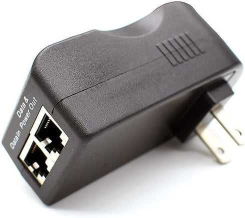Wall Plug Gigabit Power Over Ethernet POE Injector Max 24W Adapter, 1000Mbps 802.3af Compliant, Up to 100 Meters
