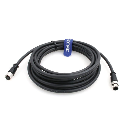Eonvic Industrial M12 8 Pin Male to Female Aviation Sensor Connector, Waterproof M12 A Code Shielded Signal Cable
