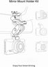 AZDOME Dash Camera Mirror Mount Holder Kit, Dash Cam Mount for ROVE R2-4K, M01 Pro, and More