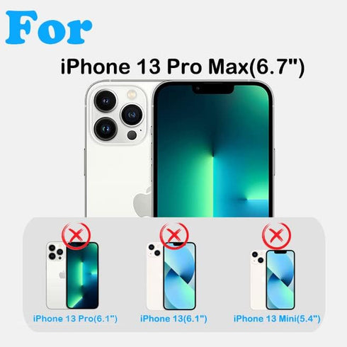 iPhone 13 Pro Max Case (6.7") - Dark Blue, Heavy Duty Shockproof, Military Grade, with Belt Clip, Kickstand & Screen