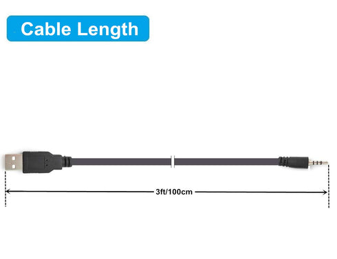Ancable USB to 2.5mm Male Headphone Charger Cable for JBL Synchros E30 E40BT E45BT E50BT Wireless Headphones