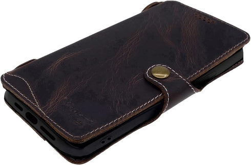 Yogurt 15 15 6.7-inch Case Compatible for iPhone Pro Max, Genuine Leather Wallet Cover Compatible for iPhone Pro Max