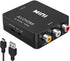 RCA to HDMI Converter, 1080P Composite CVBS AV to HDMI Video Audio Adapter for N64 Wii PS2 Xbox VHS