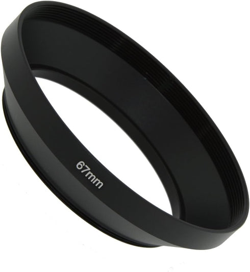 67mm 1 77mm >16mm SIOTI Lens Hood, Oxidation Matte Anti Reflective Treatment, Aluminum Alloy, with * Lens Cap