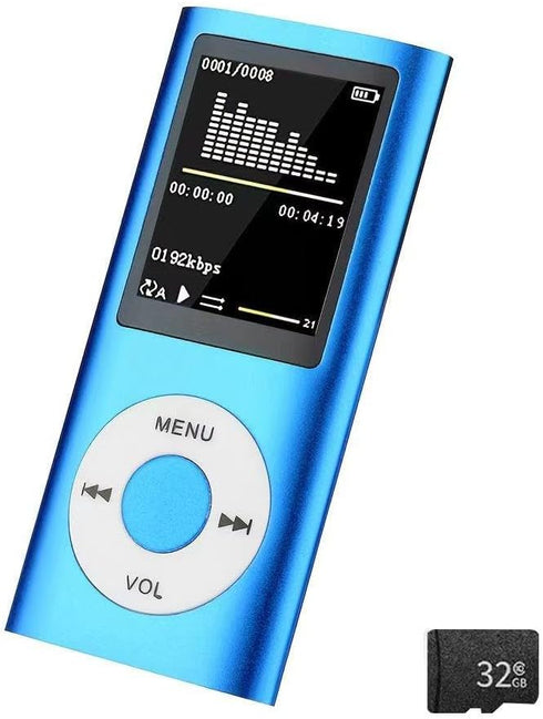 FKLBBLPM Portable MP3 MP4 Music Player, LCD Screen with Equalizer Display, MENU and