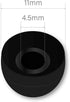 Earbudz 10 Pairs Medium Earbud Tips Silicone Replacement Ear Bud Tips Black