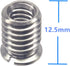 Stainless Steel 1/4"-20 Female to 3/8"-16 Male Screw Adapter, 4 Pieces, 12.5mm Height