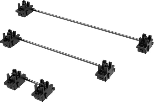 DUROCK V3 Plate Mount Stabilizer, Pre-clipped Stem for Minimum Wire Wobble 2U 6.25U 7U Keyboard Stabilizers (V3 Nero