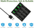 Generic 18650 4 3.7V 10440 14500 16340 18350 18500 18700 20700 21700 26650 Battery Charger, Bay LCD Display Smart Fast