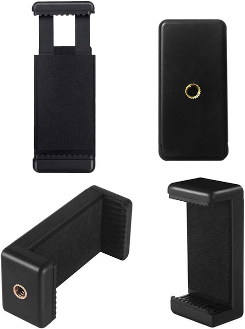Acuvar Universal Tripod Smartphone Mounts - Dual Mounting Points for Smartphones, 4 Pack