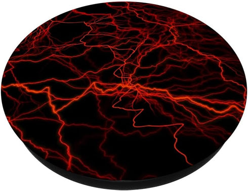 Red Lightning Abstract Textures Gift PopSockets PopGrip: Swappable Grip for Phones & Tablets