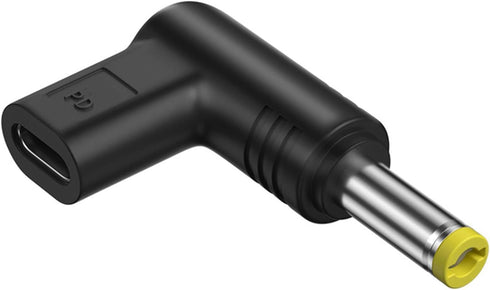 Black USB Type C Plug to DC Jack Power Adapter, 15V USB C Female to DC Male Converter for Laptop Router
