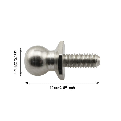 Maxmoral 12PCS M3 1/10 Metal Ball Head Screws Fasteners Fixing Spherical Bolts Replacement for RC Car Buggy Truck