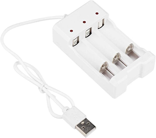 Portable Universal Rechargeable 3.6V Smart Charger for AA and AAA Batteries, Three Slots