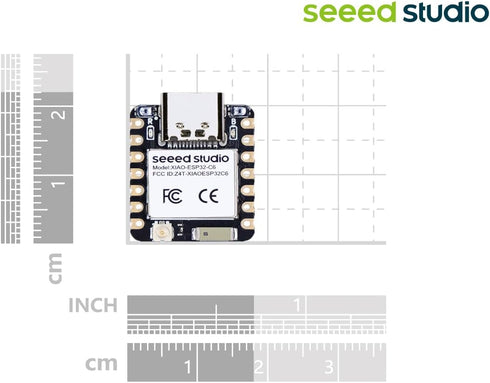 Seeed Studio XIAO ESP32C6, 2.4 GHz WiFi 6, Bluetooth 5.3, Zigbee, Smart Home Support for Arduino