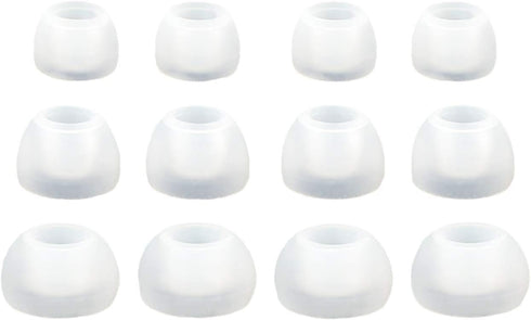 12pcs Replacement Ear Adapters, Ear Tips for In-Ear Earphones, 4S / 4M / 4L, 4.9mm to 6.3mm Nozzle