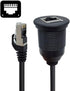 chenyang CAT6 RJ45 Flush Mount Male to Female LAN Ethernet Network Extension Cable for Dashboard Panel