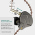 erjigo KZ ZSN Pro Dynamic Hybrid Dual Driver in Ear Earphones Detachable Tangle-Free Cable Musicians in-Ear Earbuds