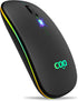 COO LED Slim Mouse with 3 Adjustable DPI, Dual Mode (Bluetooth 5.1 and 2.4G Wireless) for iPad OS 13, MacBook, Laptop,