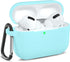 Silicone Case Cover Compatible with Apple AirPods Pro, Protective Soft Case with Carabiner for Airpods Pro 2