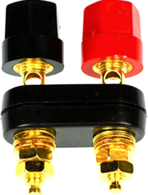 CESS Dual Binding Post 4mm Banana Socket, 2 Way Gold-Plated Speaker Binding Posts, 4 Pack