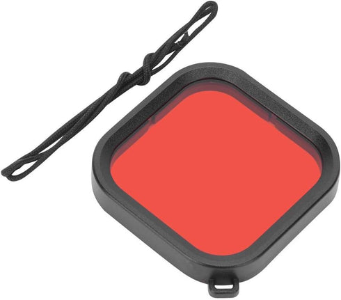 Waterproof Diving Lens Filter for GoPro 8 with Hanging Strap, Red Filter