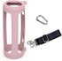 LTGEM Silicone Protective Case for JBL Flip 6 Portable Bluetooth Speaker with Extra Carabiner and Strap - Pink (Case