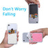 6 Pack Phone Card Holder - Silicone Stick-on Wallet with 3M Adhesive, Slim ID Holder for iPhone & Android