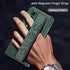 for Samsung Galaxy Z Fold 3 Case with Wrist Strap & Screen Protector & S Pen Slot,Magnetic Hinge Protective Bumper Case Ultra Slim Shockproof Anti-scratch for Samsung Z Fold 3 5G (Green)