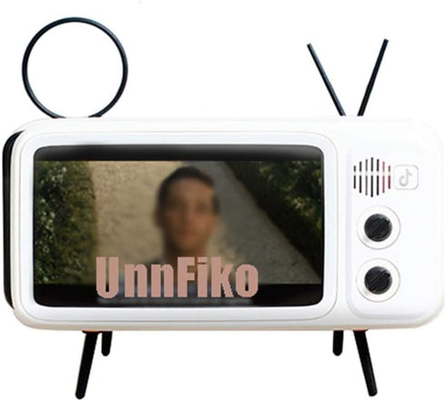 UnnFiko Wireless Bluetooth Speakers Retro TV Style Stand Holder, Universal for Samsung iPhone 14/13/12 Pro Max