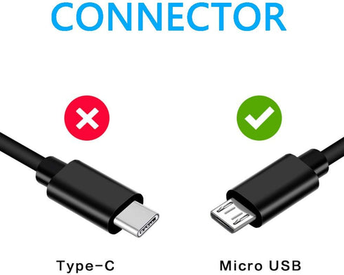 USB Charger Cable Cord for BlueParrott C300-XT/ C400-XT/ B250-XTS/ B350-XT/ B550-XT Headsets, 5 Feet