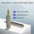 Adhiper 2.5mm Male to 3.5mm Female Audio Adapter, Gold Plated Aux Plug Splitter, 3 Ring Jack Support (2 Pack)