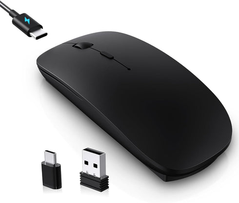 cimetech Rechargeable USB C Mouse, Type C Wireless Mice for MacBook Air, USB-A