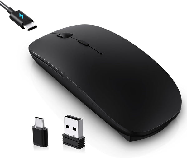 cimetech Rechargeable USB C Mouse, Type C Wireless Mice for MacBook Air, USB-A