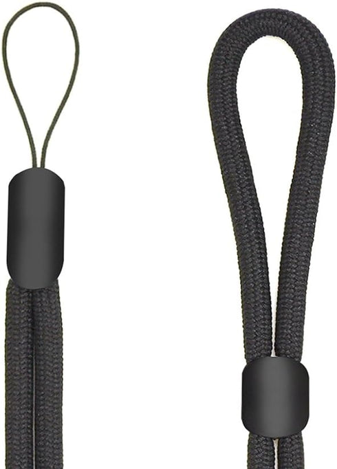 Adjustable Wrist Straps Hand Lanyard Set of 2 Black Compatible with iPhone Camera USB Flash Drives Key Chain