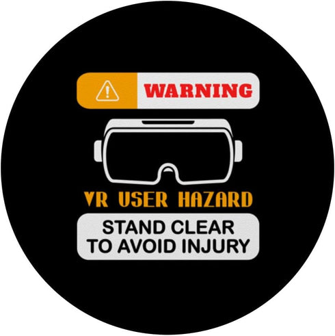 VR Player - Virtual Reality User Hazard Gamer PopSockets Standard PopGrip
