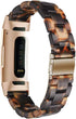 Resin Band Compatible with Fitbit Charge 4, Charge 3/3 SE, Women Men Rose Gold Buckle Wristband Strap