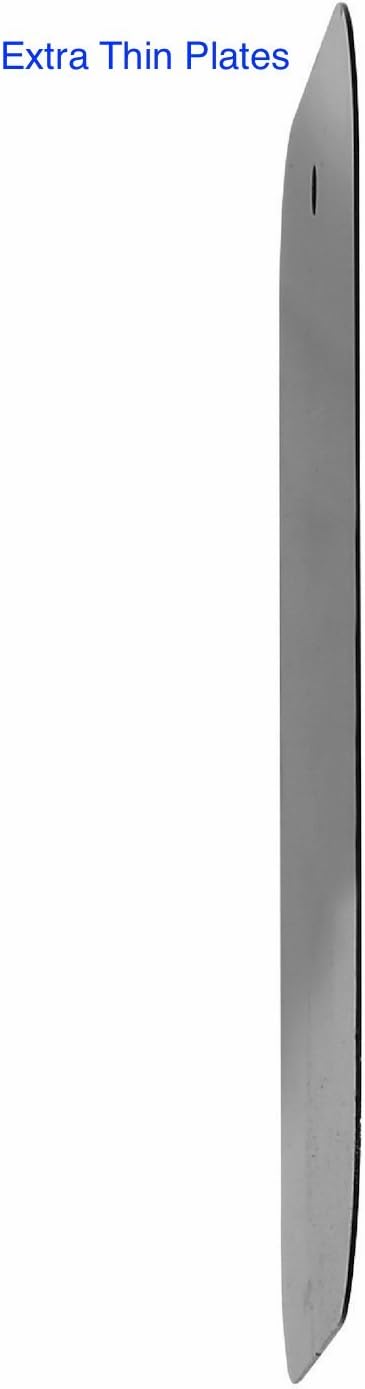 WixGear Mount Metal Plate with Adhesive for Magnetic Cradle-Less Mount - 4 Pack (2 Rectangle, 2 Round) Black